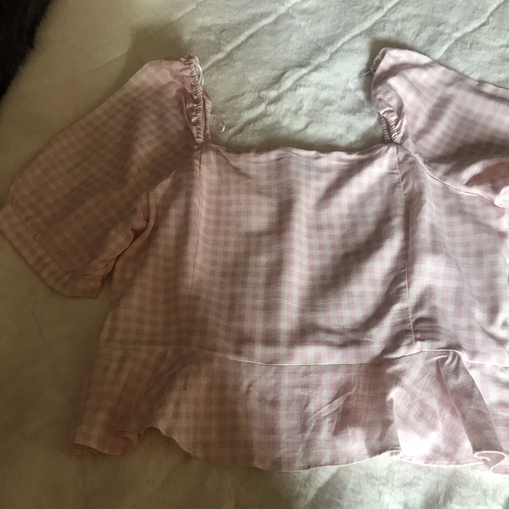 Women’s top pink plaid